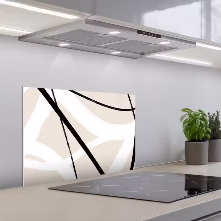 Spatscherm keuken - Lijn - Abstract - Minimalisme - Pastel — 5