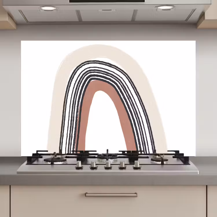 Spatscherm keuken - Regenboog - Pastel - Design — 1