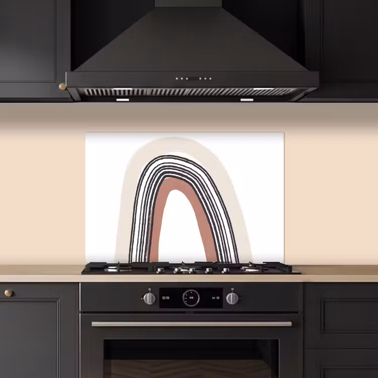 Spatscherm keuken - Regenboog - Pastel - Design — 2