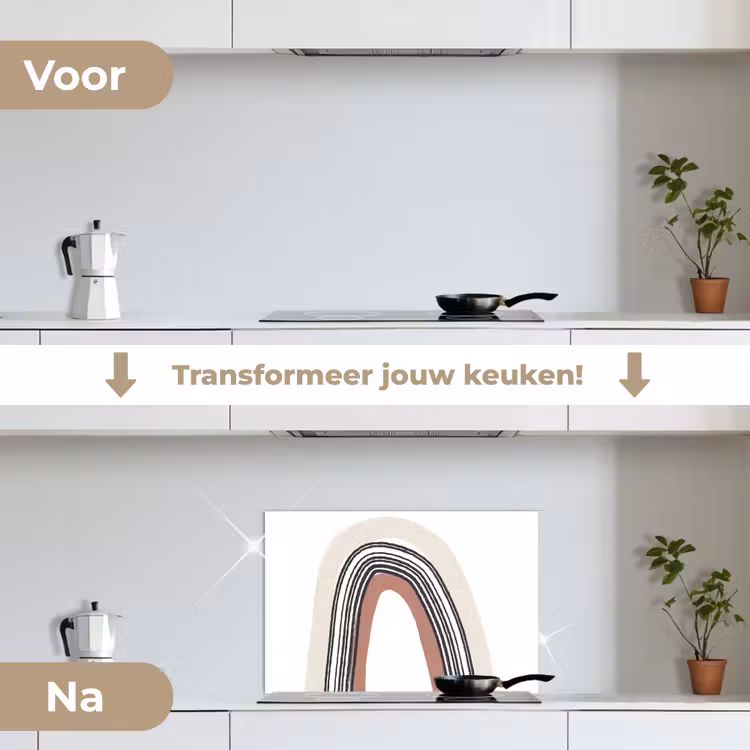 Spatscherm keuken - Regenboog - Pastel - Design — 3