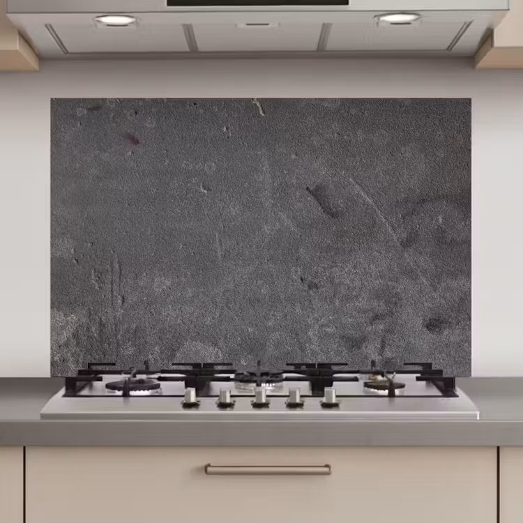 Spatscherm keuken - Beton - Grijs - Lijn - Vormen — 1