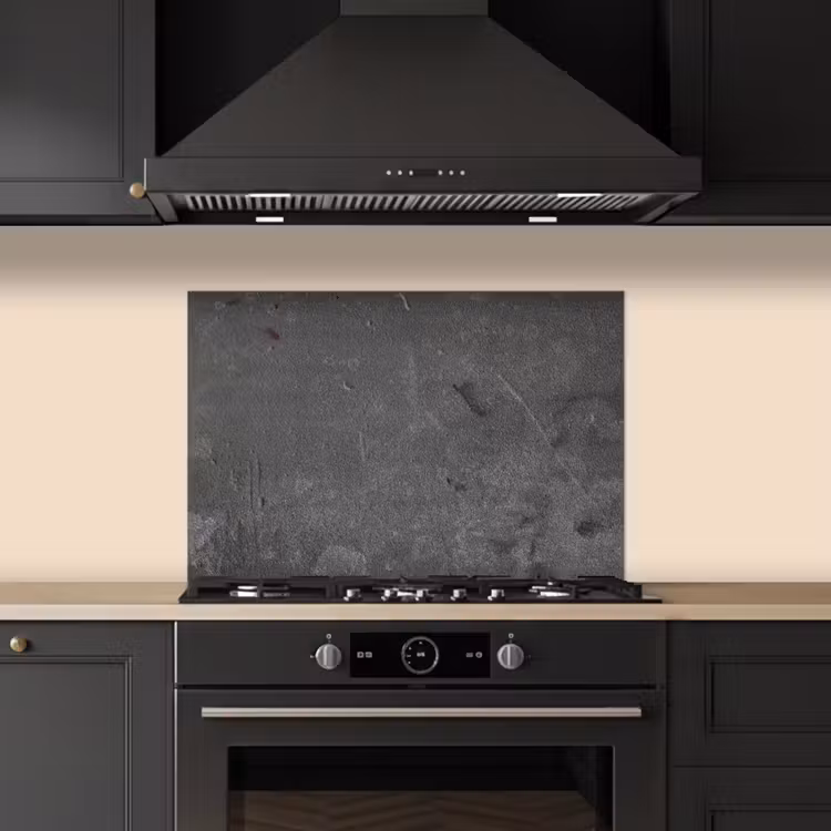 Spatscherm keuken - Beton - Grijs - Lijn - Vormen — 2