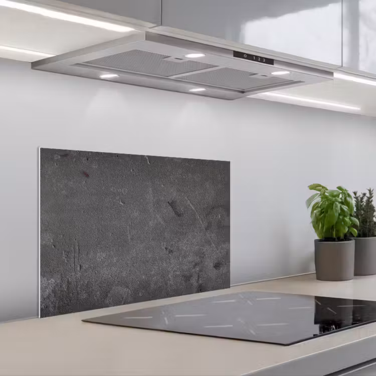 Spatscherm keuken - Beton - Grijs - Lijn - Vormen — 5