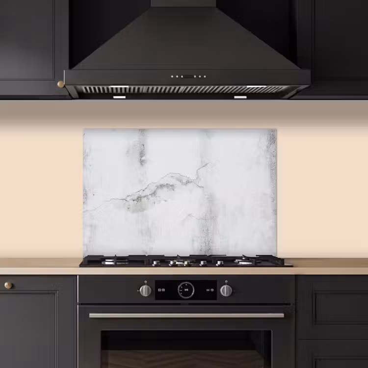 Spatscherm keuken - Beton - Grijs - Wit — 2