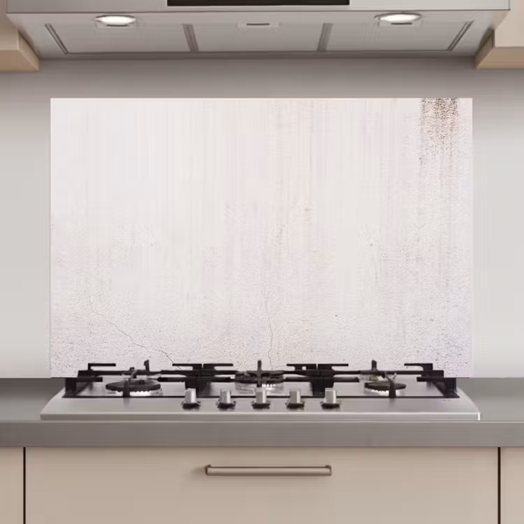 Spatscherm keuken - Beton - Muur - Wit — 1