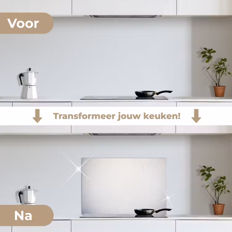 Spatscherm keuken - Beton - Wit - Modern — 3