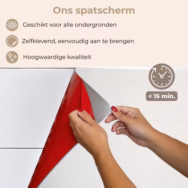 Spatscherm keuken - Beton - Wit - Modern — 4