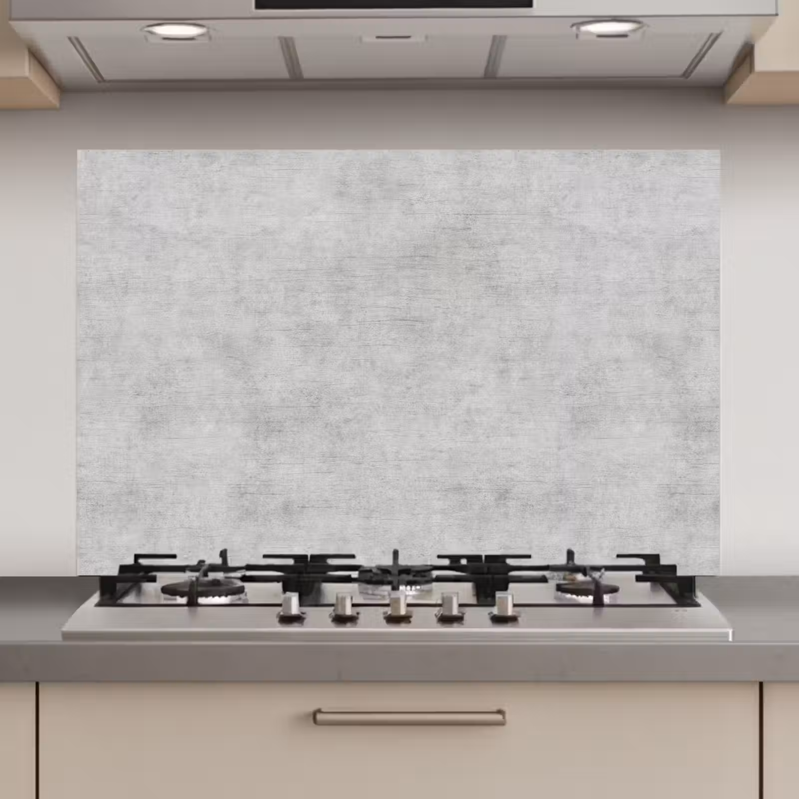 Spatscherm keuken - Beton - Grijs - Industrieel - Patroon — 1