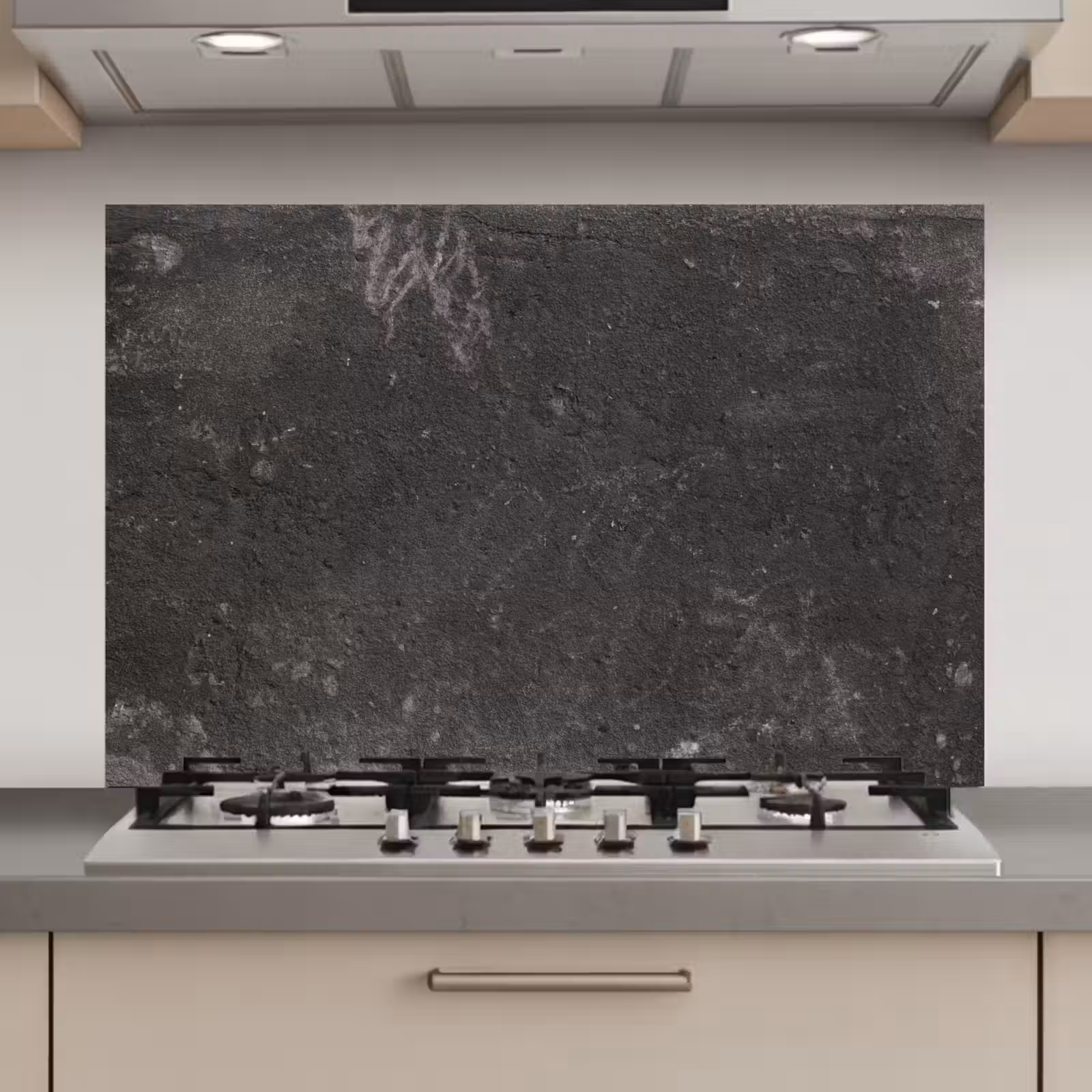 Spatscherm keuken - Beton - Muur - Zwart - Vintage - Industrieel — 1