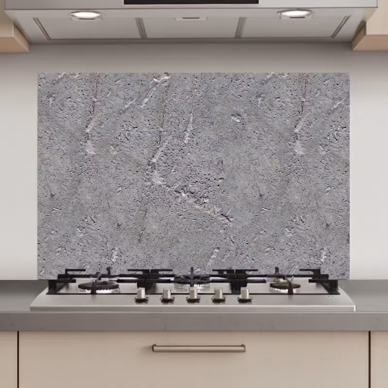 Spatscherm keuken - Beton - Patronen - Steen — 1