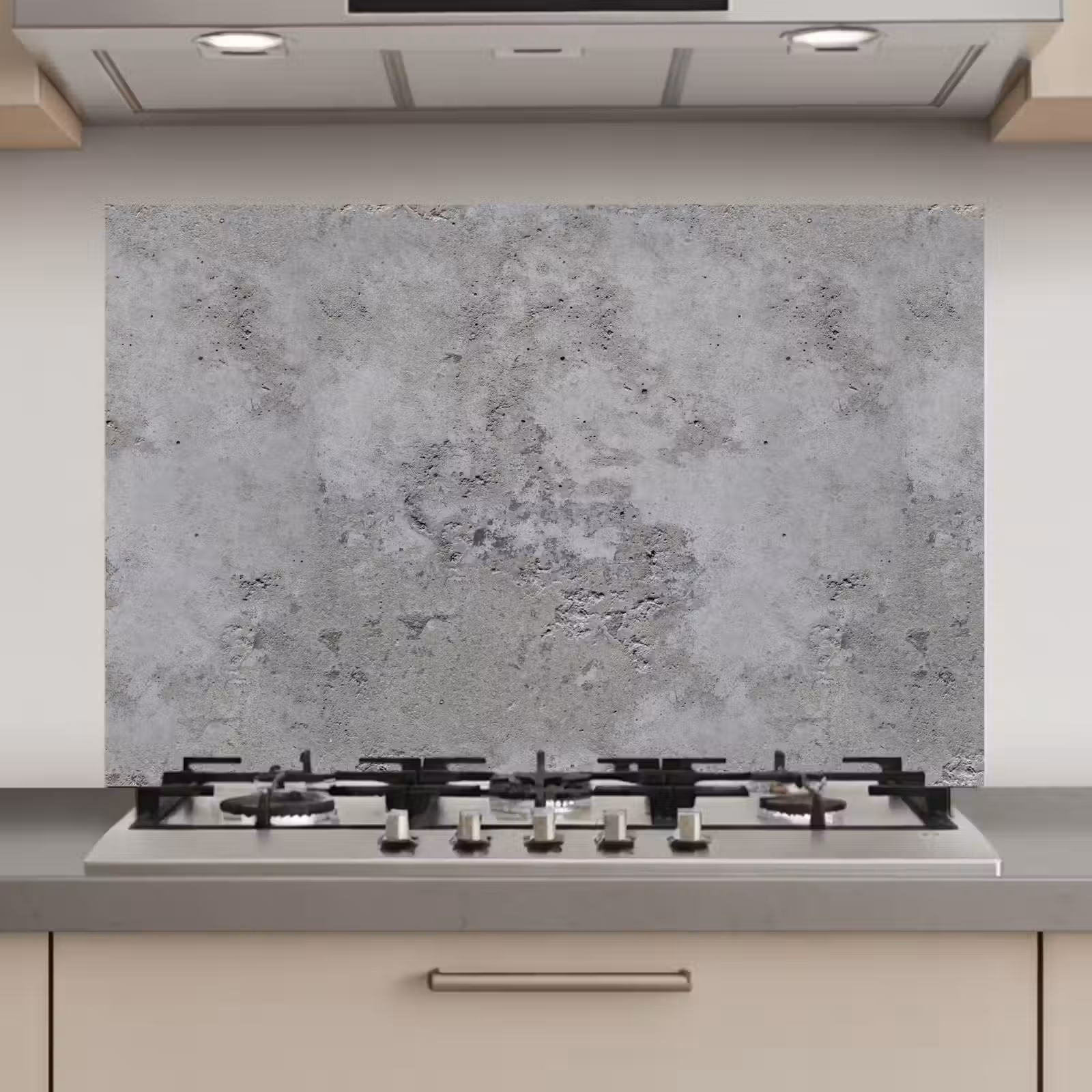 Spatscherm keuken - Patroon - Grijs - Oud - Beton — 1