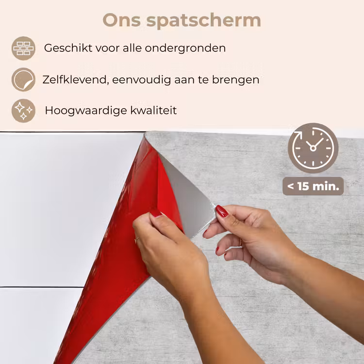 Spatscherm keuken - Beton - Grijs - Industrieel - Patroon — 4