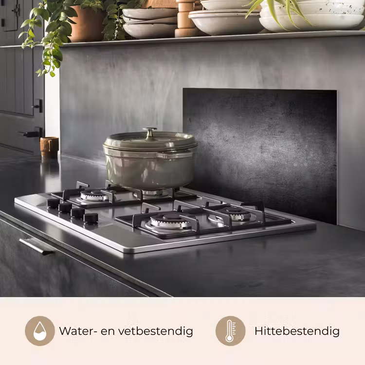 Spatscherm keuken - Beton - Grijs - Retro - Cement - Textuur — 7