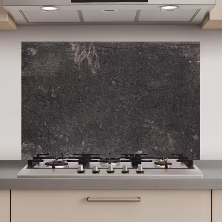 Spatscherm keuken - Beton - Muur - Zwart - Vintage - Industrieel — 1