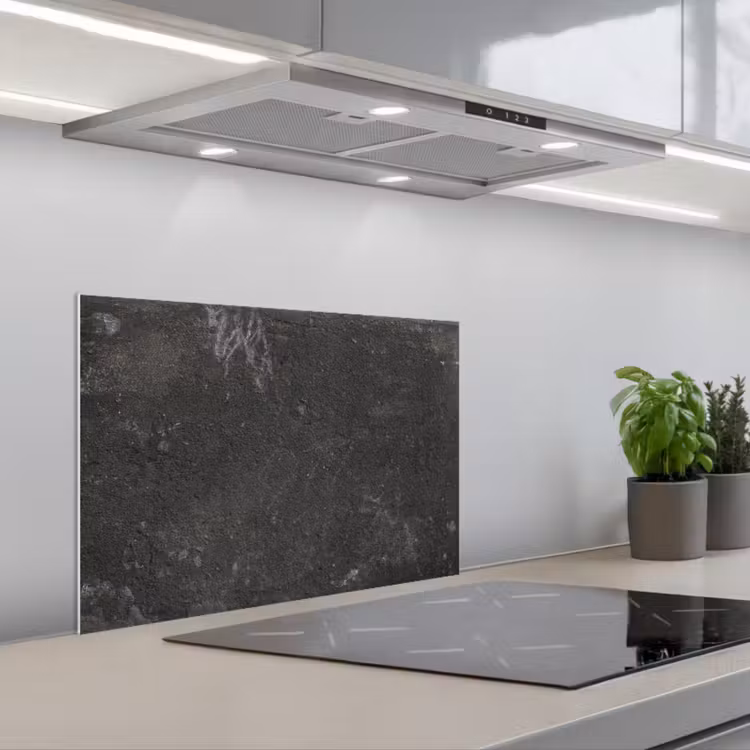 Spatscherm keuken - Beton - Muur - Zwart - Vintage - Industrieel — 5