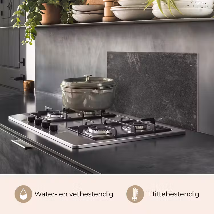 Spatscherm keuken - Beton - Muur - Zwart - Vintage - Industrieel — 7