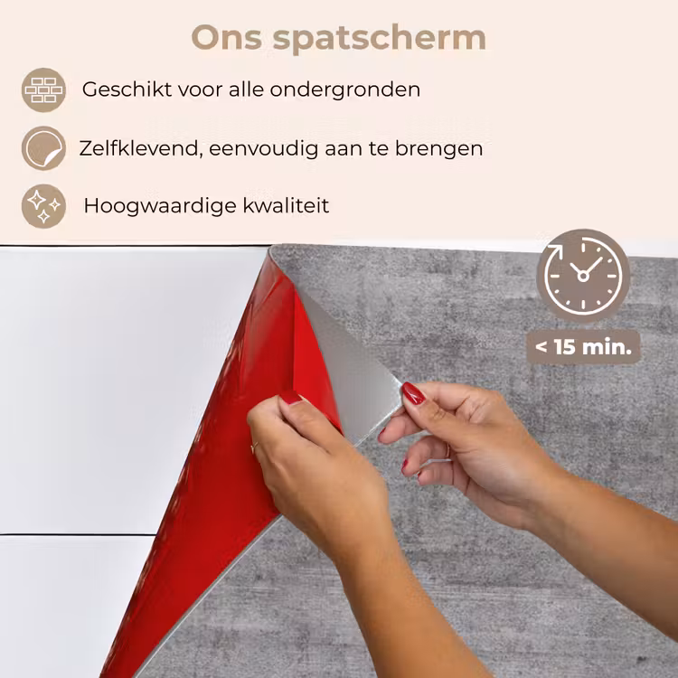 Spatscherm keuken - Beton - Patroon - Antiek — 4