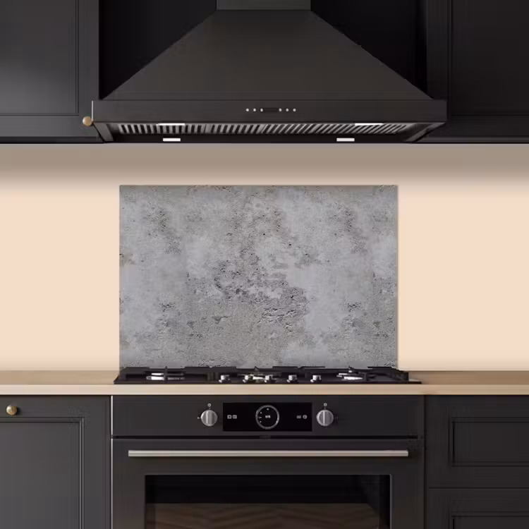 Spatscherm keuken - Patroon - Grijs - Oud - Beton — 2