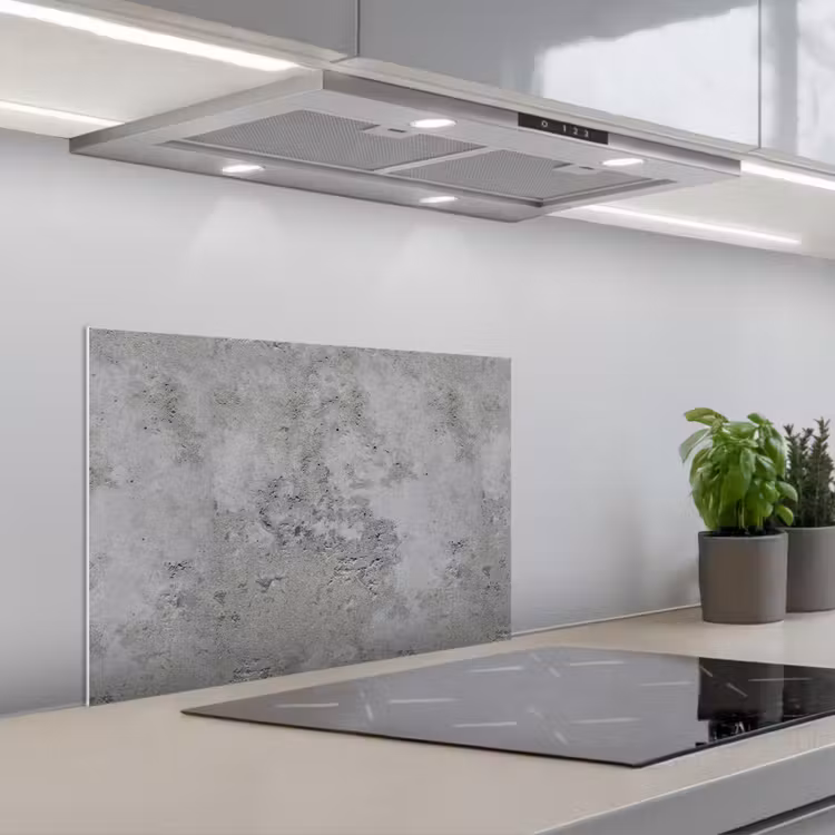 Spatscherm keuken - Patroon - Grijs - Oud - Beton — 5
