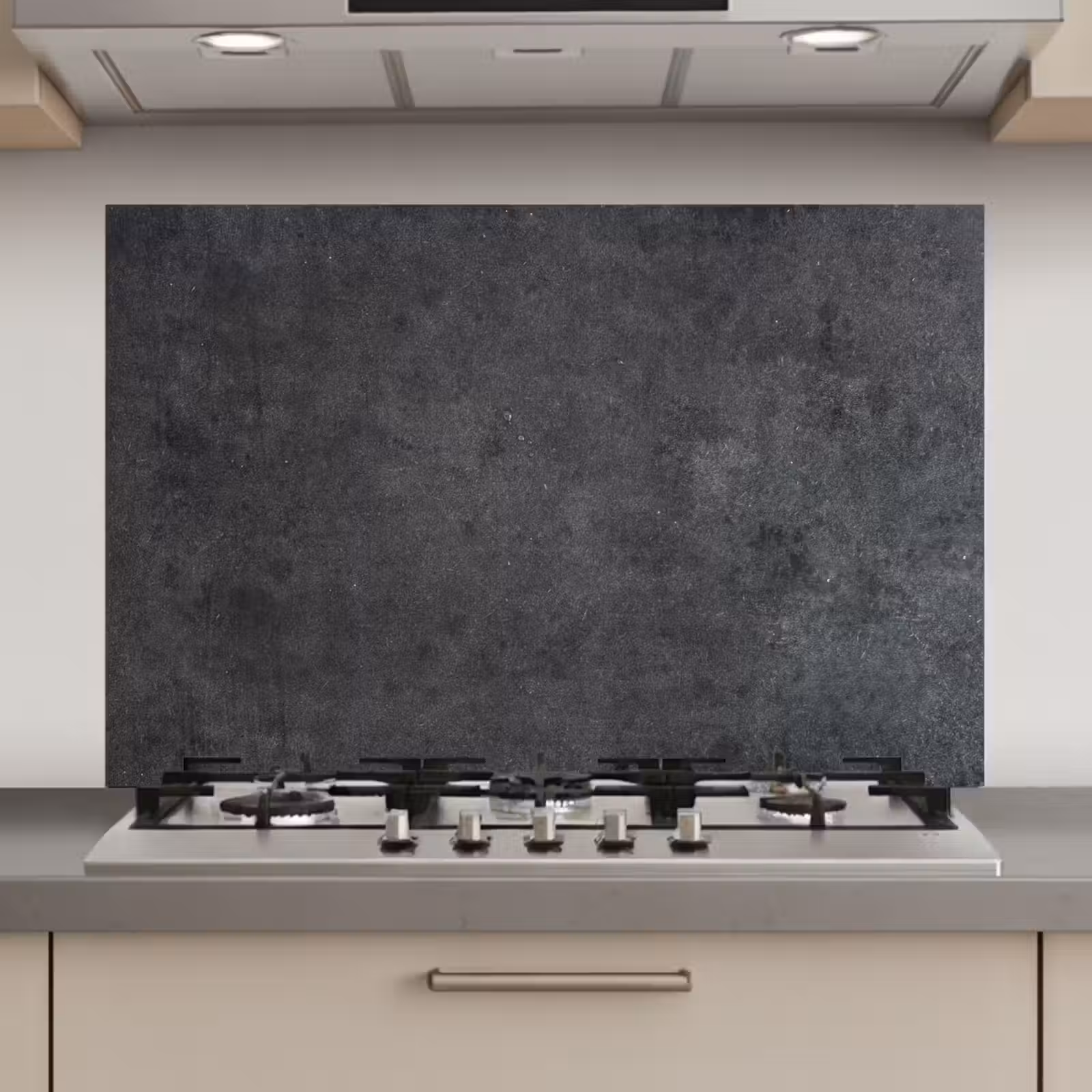 Spatscherm keuken - Industrieel - Leisteen - Grijs - Structuur - Beton — 1