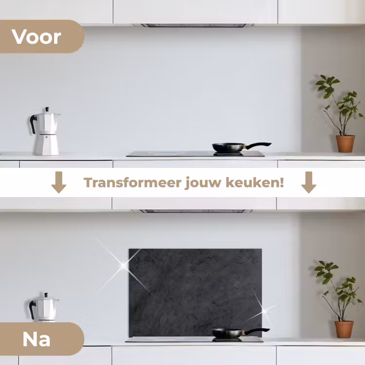 Spatscherm keuken - Grijs - Cement - Beton - Industrieel - Structuur — 3