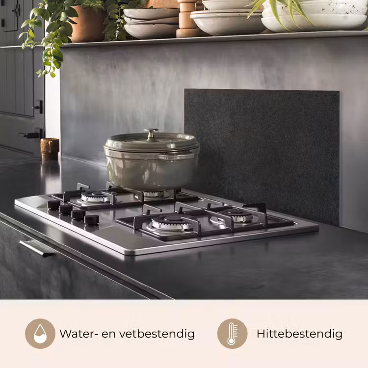 Spatscherm keuken - Industrieel - Beton - Grijs - Structuren - Retro — 7