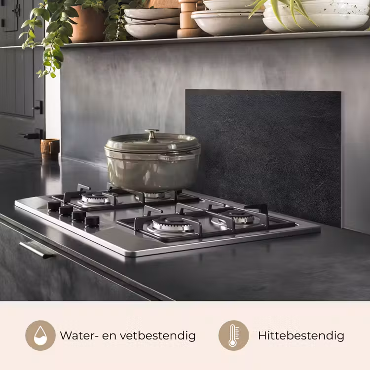 Spatscherm keuken - Industrieel - Beton - Grijs - Vintage - Rustiek — 7
