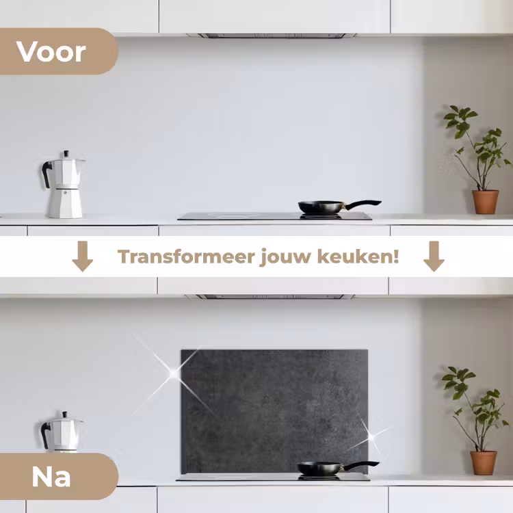 Spatscherm keuken - Industrieel - Leisteen - Grijs - Structuur - Beton — 3