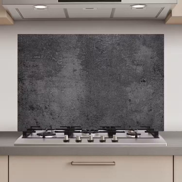 Spatscherm keuken - Structuur - Beton - Grijs - Industrieel - Rustiek