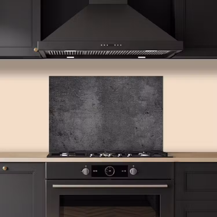 Spatscherm keuken - Structuur - Beton - Grijs - Industrieel - Rustiek — 2