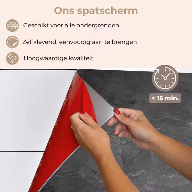 Spatscherm keuken - Structuur - Cement - Beton - Grijs - Vintage — 4