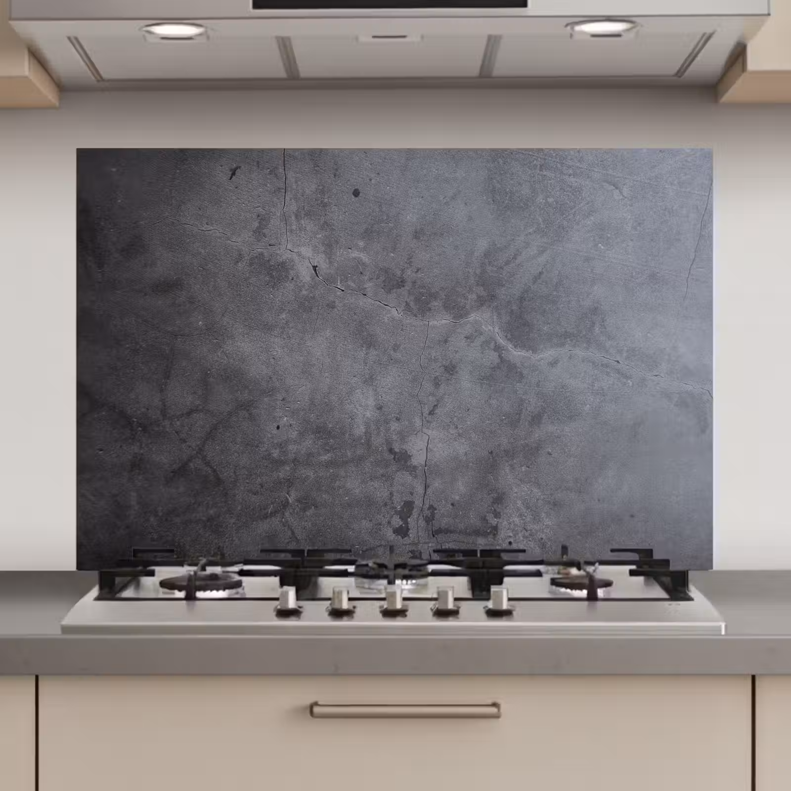 Spatscherm keuken - Industrieel - Beton - Grijs - Leisteen - Retro — 1