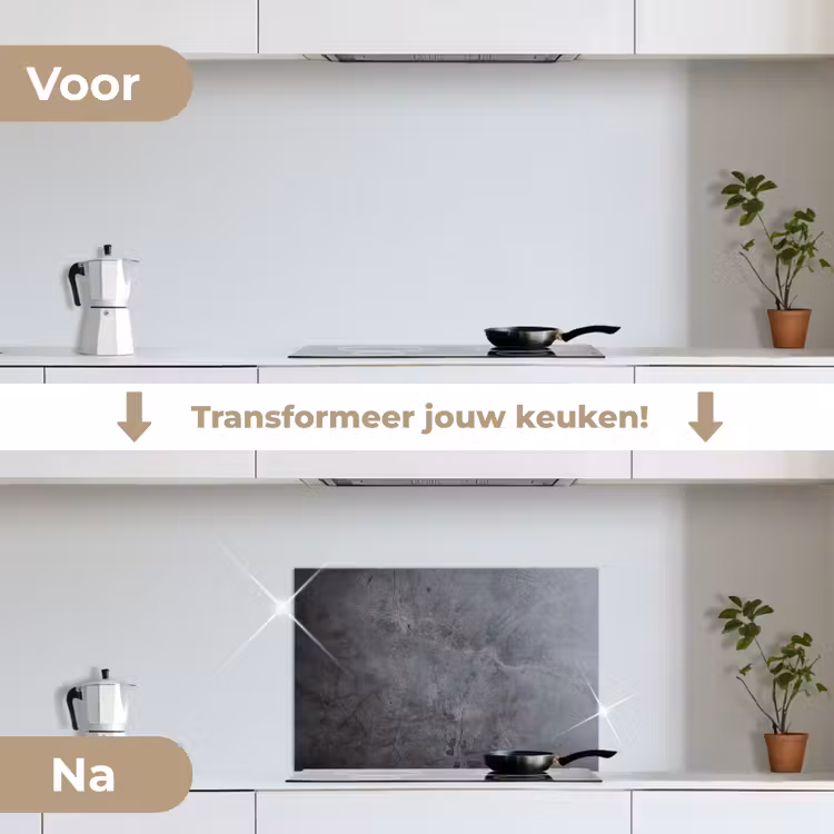 Spatscherm keuken - Industrieel - Beton - Grijs - Leisteen - Retro — 3