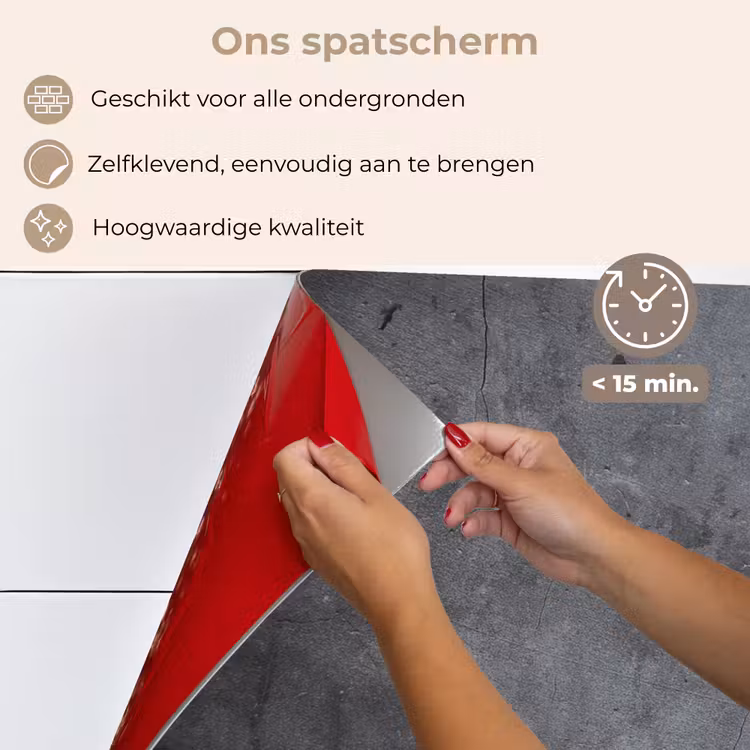 Spatscherm keuken - Industrieel - Beton - Grijs - Leisteen - Retro — 4