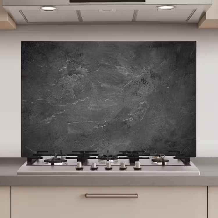 Spatscherm keuken - Schemerig Betonlandschap — 1