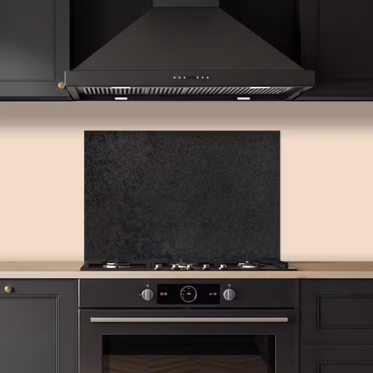 Spatscherm keuken - Zwarte Steenlook — 2