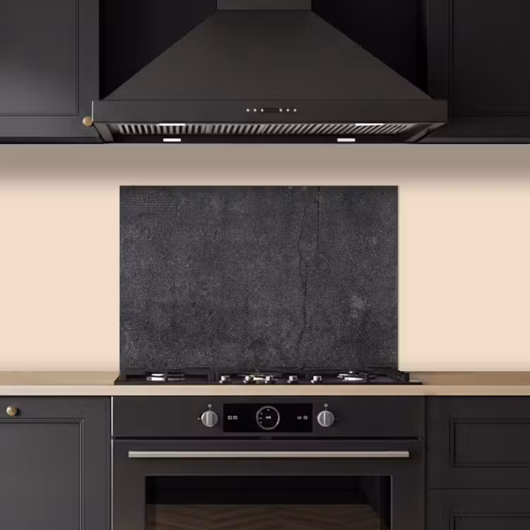 Spatscherm keuken - Betonlook Antraciet met Scheur — 2