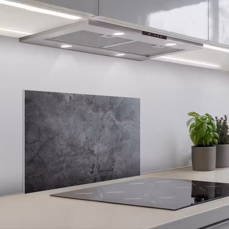 Spatscherm keuken - Betonlook Grijs Gebarsten — 5