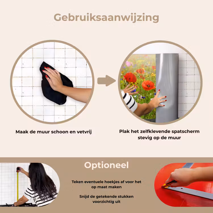 Spatscherm keuken - Bloeiend Veld in Zomergloed — 8