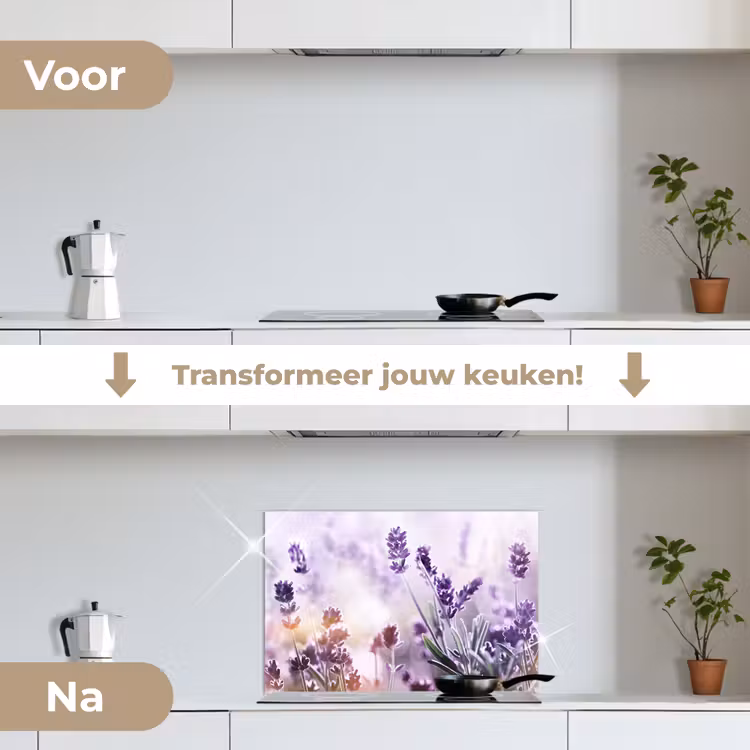 Spatscherm keuken - Lavendel Lichtspel — 3