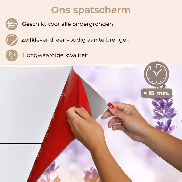Spatscherm keuken - Lavendel Lichtspel — 4