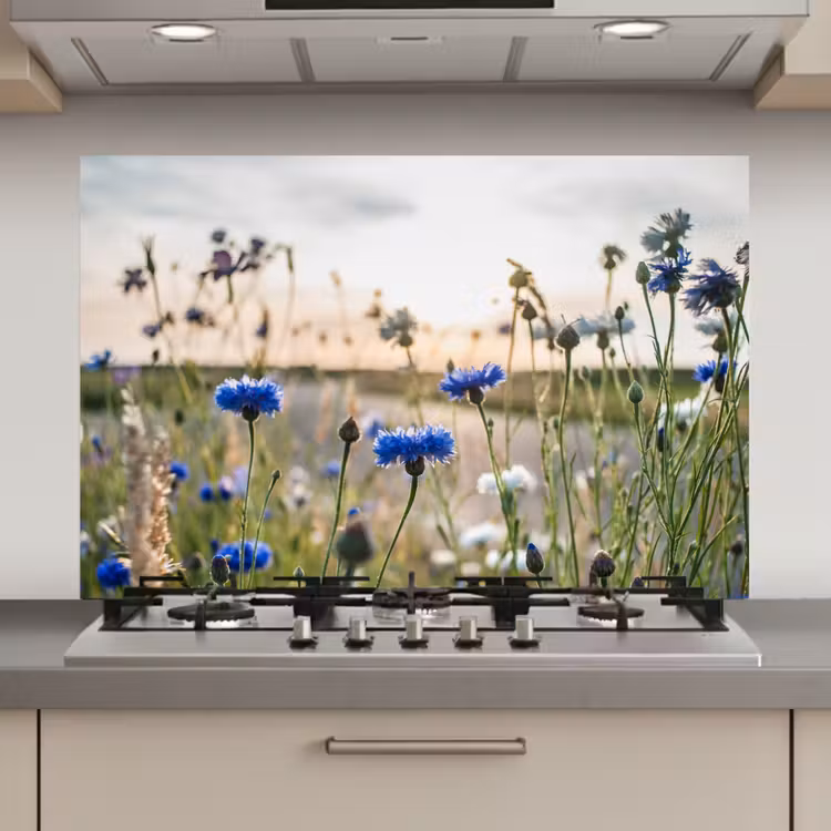 Spatscherm keuken - Zomeravond met Korenbloemen — 1