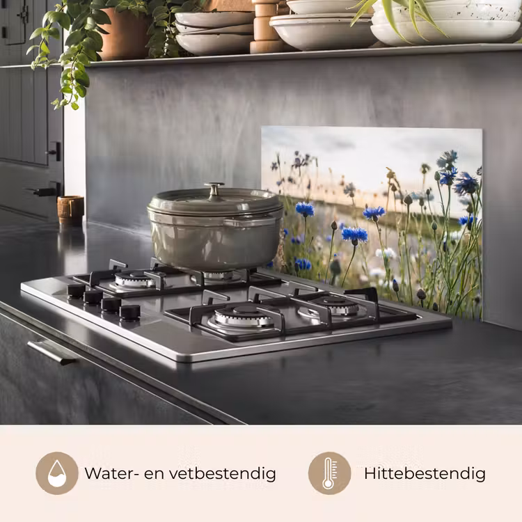 Spatscherm keuken - Zomeravond met Korenbloemen — 7