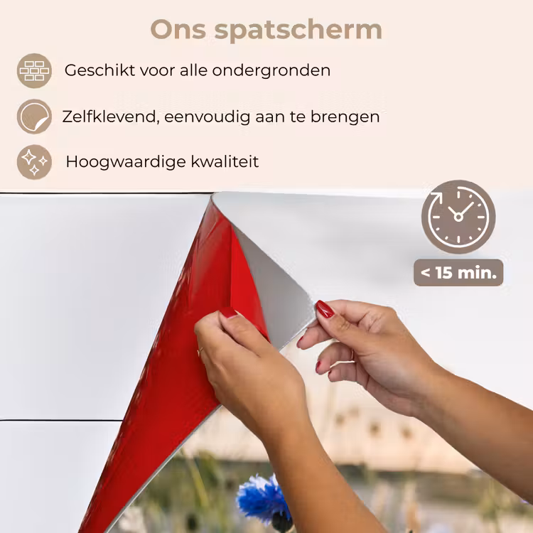 Spatscherm keuken - Bloemen - Zomer - Korenbloem - Blauw - Zon - Wolken — 4