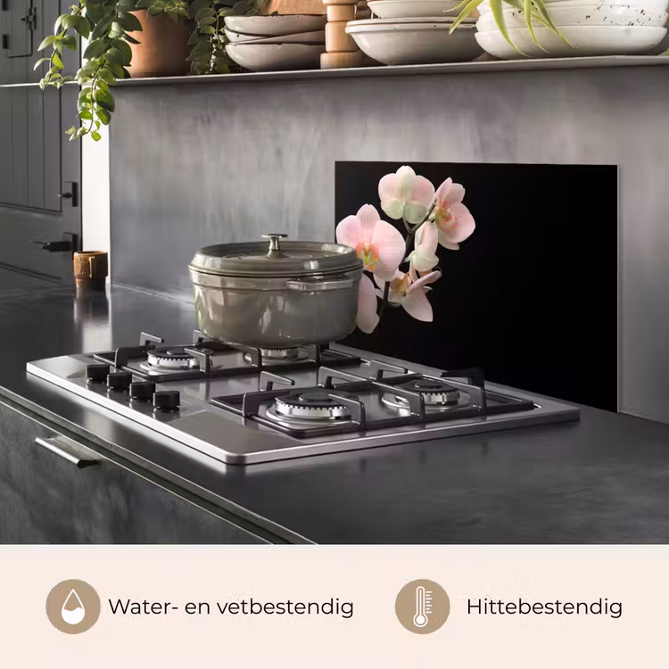 Spatscherm keuken - Orchidee - Bloemen - Roze - Stilleven - Flora — 7