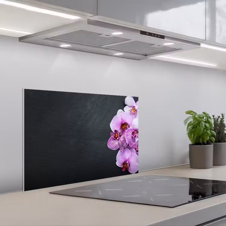 Spatscherm keuken - Orchidee - Bloemen - Roze - Flora — 5
