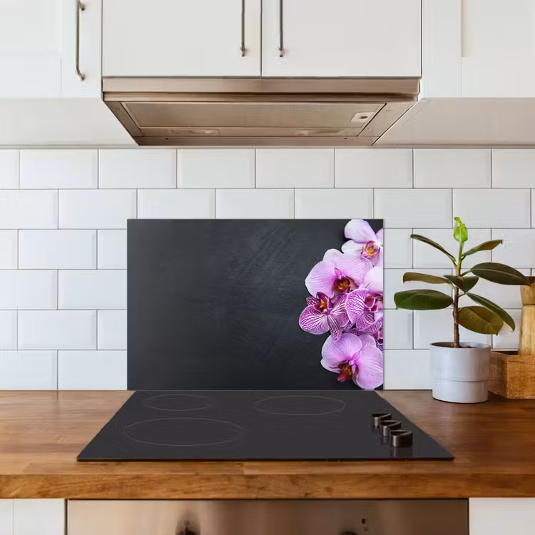 Spatscherm keuken - Orchidee - Bloemen - Roze - Flora — 6
