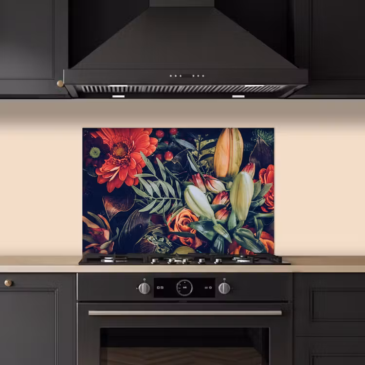 Spatscherm keuken - Herfstboeket in Fluweel — 2