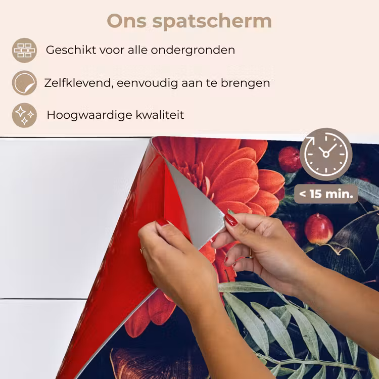Spatscherm keuken - Herfstboeket in Fluweel — 4
