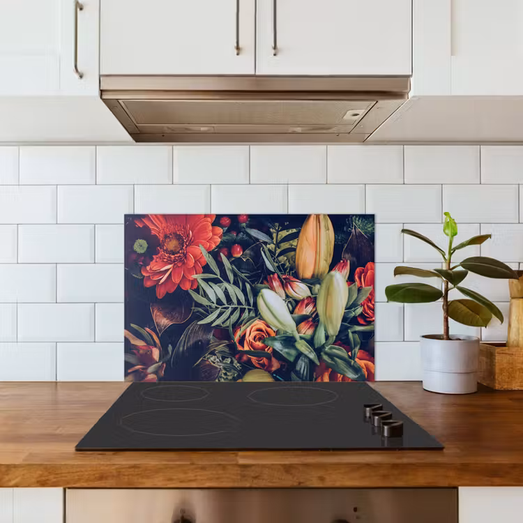 Spatscherm keuken - Herfstboeket in Fluweel — 6